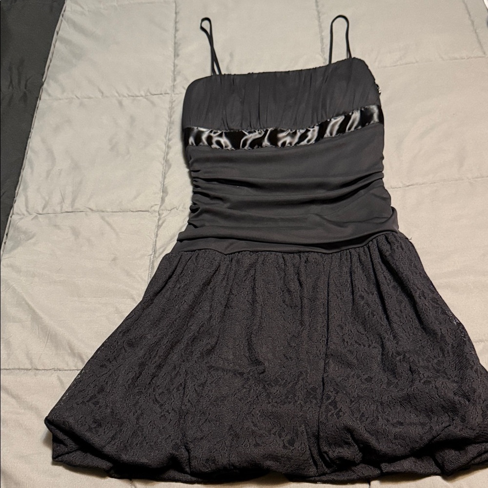 My Michelle Black and Silver Mini Dress